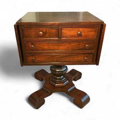 Empire Mahogany Drop Leaf Chest of Drawers 