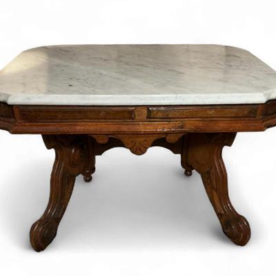 Marble Top End Table 