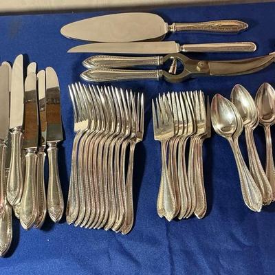 Community Silver Flatware Set Service For 11