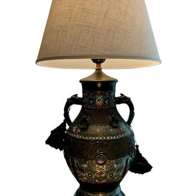 Chinese Cloisonné Lamp 