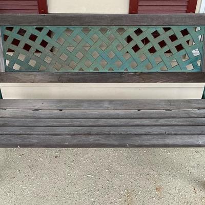 Iron & Wood Outdoor Bench