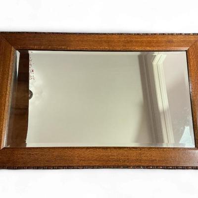 Antique Wood Framed Mirror (21.5 x 33.5)