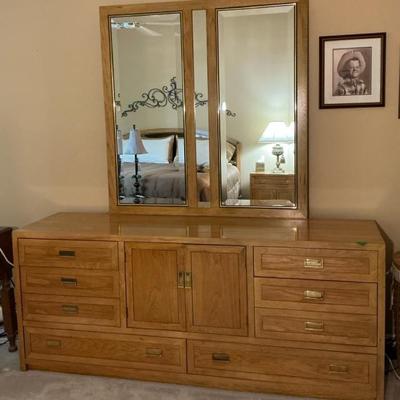 Thomasville Campaign Style Dresser w/ Mirror