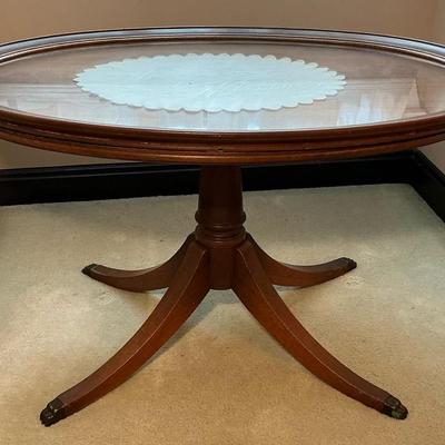 Weiman Oval Pedestal Accent Table w/ Removable Top