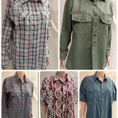 Vintage clothing eclectic dude shirt lot