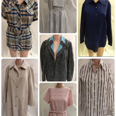 Vintage textured and print womens clothing lot