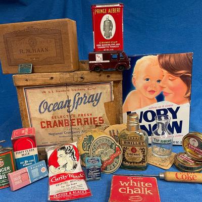 Vintage products packages coke avon brillet