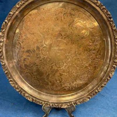 1969 broadmoor invitational golf trophy platter and stand