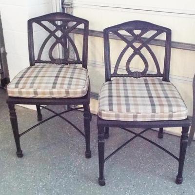ALUMINUM OUTDOOR ARMLESS CHAIRS