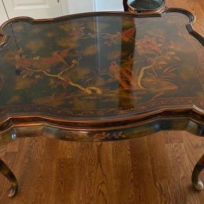 MAITLAND SMITH CHINOISERIE QUEEN ANNE DESIGN LACQUERED TABLE