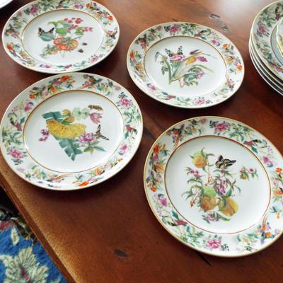 BEAUTIFUL HEREND ROTHCHILD HUNGARY FRUIT AND FLOWER PLATES