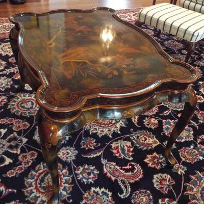 MAITLAND SMITH CHINOISERIE QUEEN ANNE DESIGN LACQUERED TABLE
