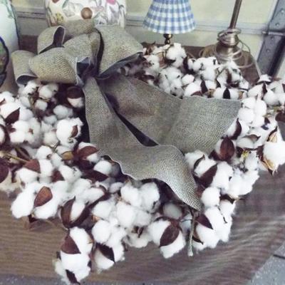 COTTON BALL WREATH