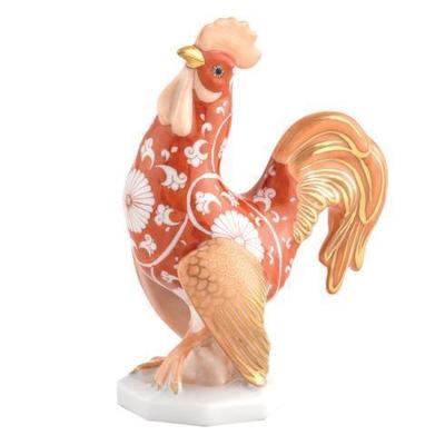BEAUTIFUL HEREND ROTHCHILD HUNGARY ANIMAL FIGURE - CHINESE ZODIAC ROOSTER 