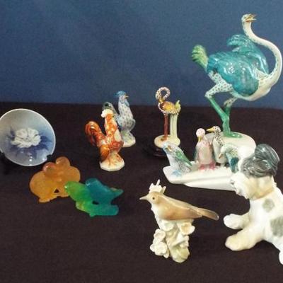 HEREND, DAUM NANCY AND ROYAL COPENHAGEN ITEMS