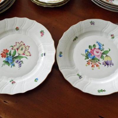 BEAUTIFUL HEREND ROTHCHILD HUNGARY FRUIT AND FLOWER PLATES