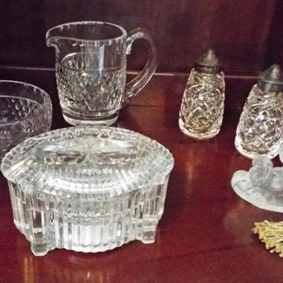 WEDGWOOD ETRURIA & BARLASTEN, WEDGWOOD JASPERWARE, ADAMS ESTABLISHED 1657, OLD IRISH WATERFORD CRYSTAL, ANTIQUE DRESS LACY DOLLS...