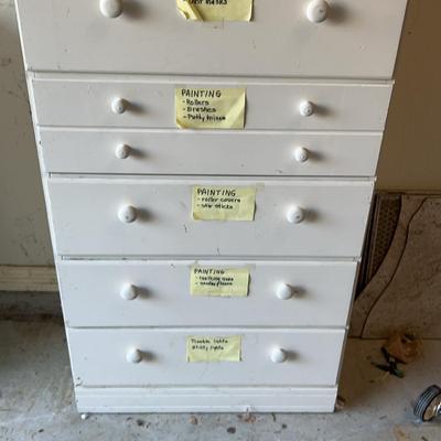 BH602 White Wood Storage Bin & Supplies #2