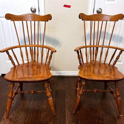 BH514 2 - Mid 20th Century Nichols and Stone Maple Chairs