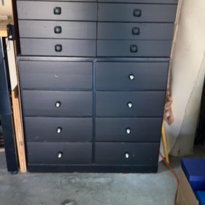 BH610 Black Wood Storage Cabinet