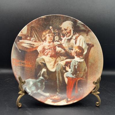 BH238 Norman Rockwell Plate With Easel 