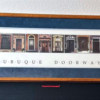 BH417 42x17 - Matted Print Titled “Dubuque Doorways”   