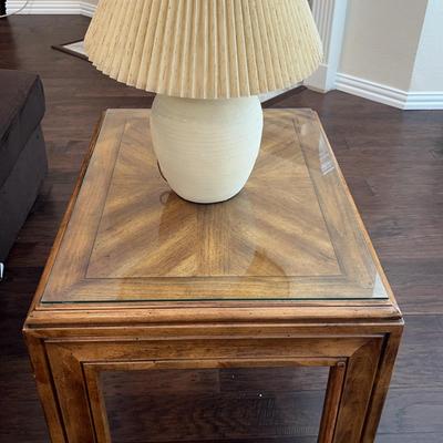 BH104 Ceramic base Lamp With Mid Century End Table