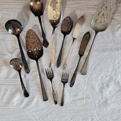 Assorted Silver and Silver plated Serving Pieces
