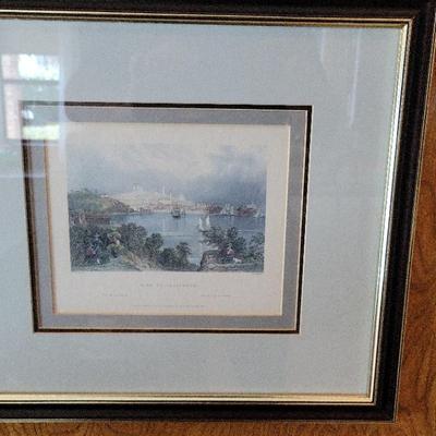 Antique print titled "View of Baltimore"