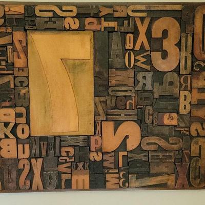 Wood Print Press Art