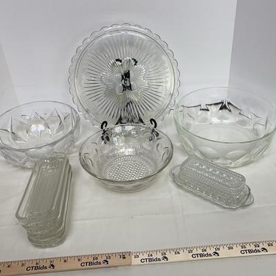 Assorted Glass Serving Items