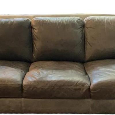 Gray Leather Sofa