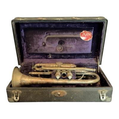 Vintage King Trumpet In Case