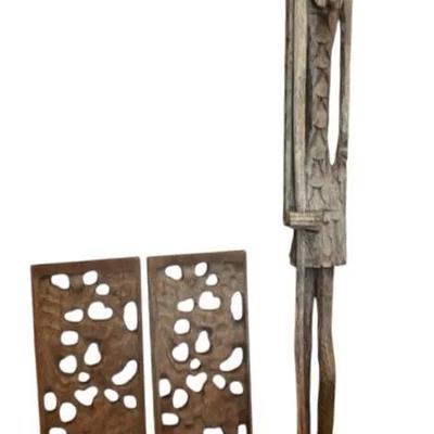Tall Wooden sculptures 2 Panels