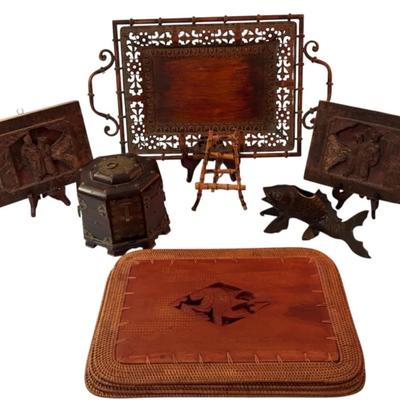 Collection Of Wood And Metal Decor