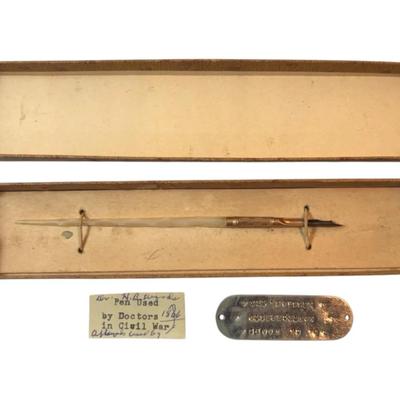Antique Mother Of Pearl Handle Dip Pen - Used during the Civil War