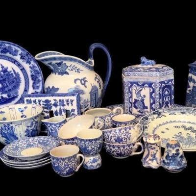 Asian Blue & White Dinnerware