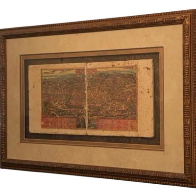 Ancient Rome historical map/artwork in decorative frame