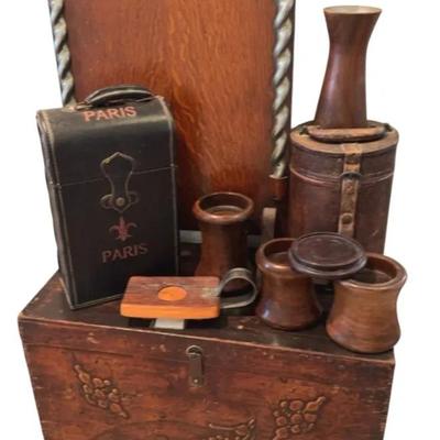 Wooden trunk and other wood decor