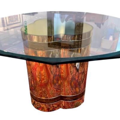 Stunning, ornate Brass and Glass Table