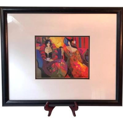 Framed Art Print Of “Two Ladies in the Soiree” By Isaac Maimon