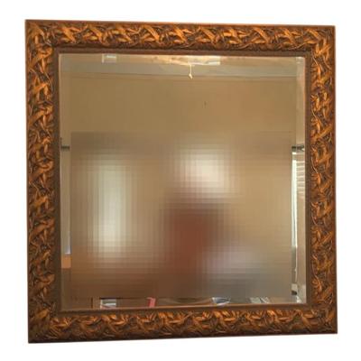 Large Heavy Gold Trim Mirror