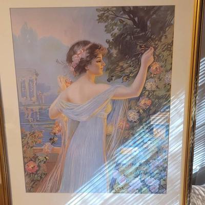 Grecian Lady - Framed Reproduction Decor Print 