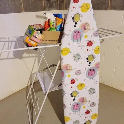Laundry Room Starter Kit - Drying Rack, Ironing Board, and Laundry Products 