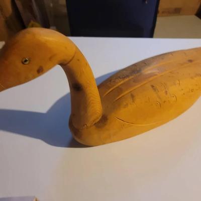 Carved Duck Decor Unpainted 