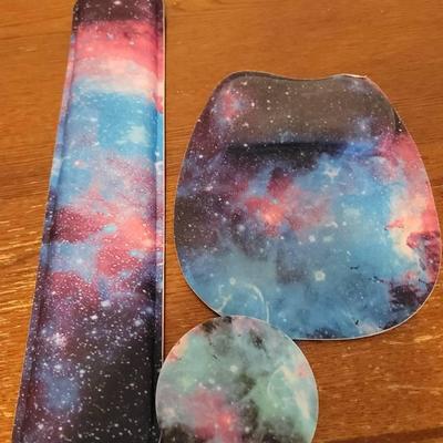 Galactic Desk Set - Includes Mouse Pad, Wrist Rest, and Coaster 