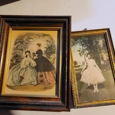 Framed Art Pieces - Fashion Print and Photo Vintage