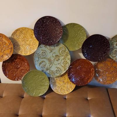 Enamel & Metal Disc Multi Color Wall Hanging Beautiful Unique Piece