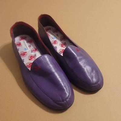 Sz10 Red Hat Society Grasshoppers Women's Leather Shoes