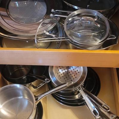 Stainless Pots and Pans Lot - Great Cookware Collection Including Some Extras 